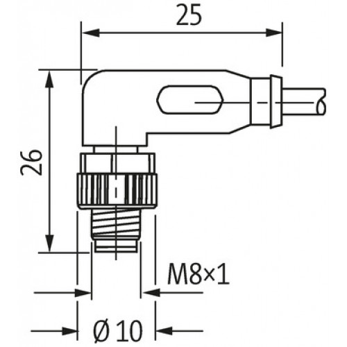 7000-08021-2200200 M8 male 90° A-cod. with cable