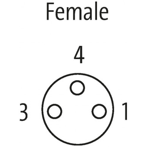 7000-08041-6300500 M8 female 0° A-cod. with cable
