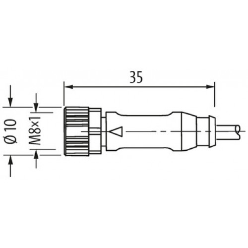 7700-40561-U030200 M12 male 0° / M8 female 0° A-cod.