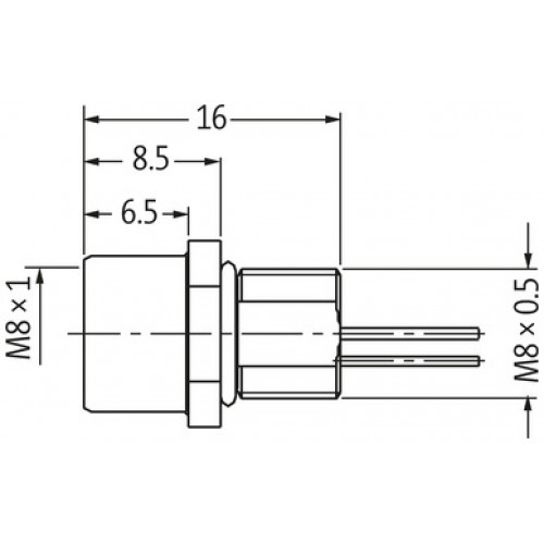 7000-08571-9700020 M8 female recept. A-cod. front 7000-08571-9700020 M8 female recept. A-cod. front