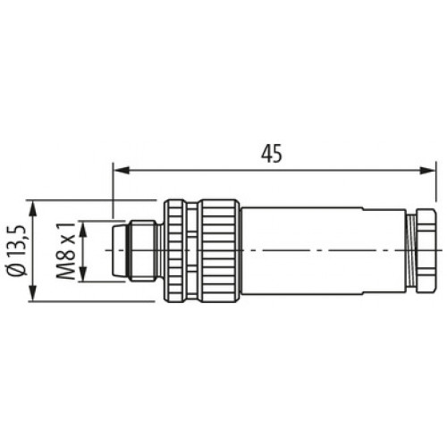 7000-08601-0000000 M8 MALE 0° FIELD-WIREABLE SCREW TERM. 7000-08601-0000000 M8 MALE 0° FIELD-WIREABLE SCREW TERM.