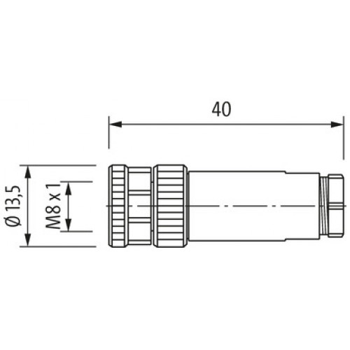 7000-08631-0000000 M8 FEMALE 0° FIELD-WIREABLE SCREW TERM. 7000-08631-0000000 M8 FEMALE 0° FIELD-WIREABLE SCREW TERM.