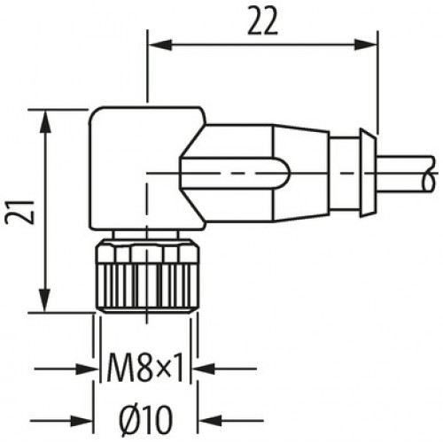 7000-08951-6951000 M8 female 90° with cable 7000-08951-6951000 M8 female 90° with cable