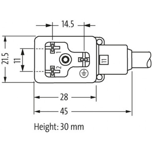 7000-11001-6561000 MSUD valve plug BI-11mm with cable