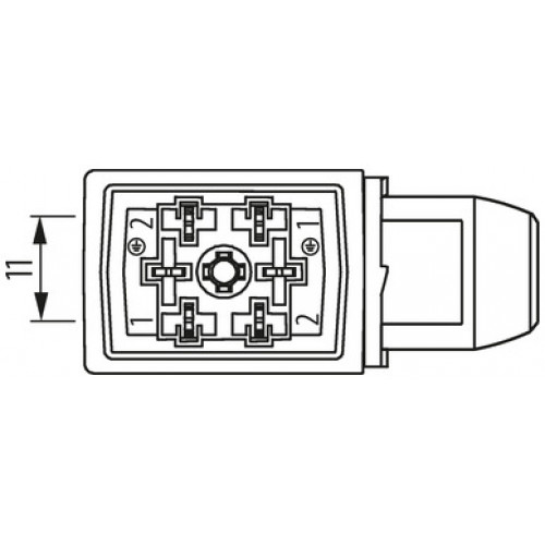 7000-11121-0000000 MOSA VALVE PLUG FORM BI 11MM FIELD-WIREABLE (IDC)