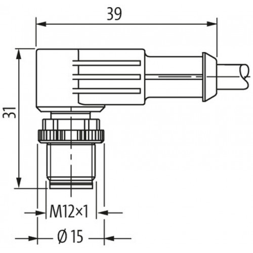 7072-43231-7541000 M12 Xtreme male 90° A-cod. / valve plug MDC06-2s