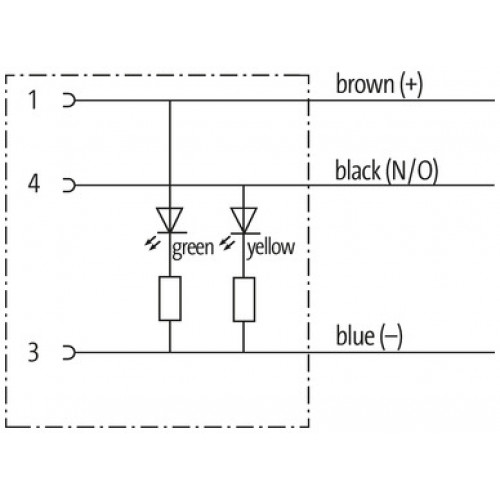 7999-08121-6330150 M8 female 90° A-cod. with cable LED
