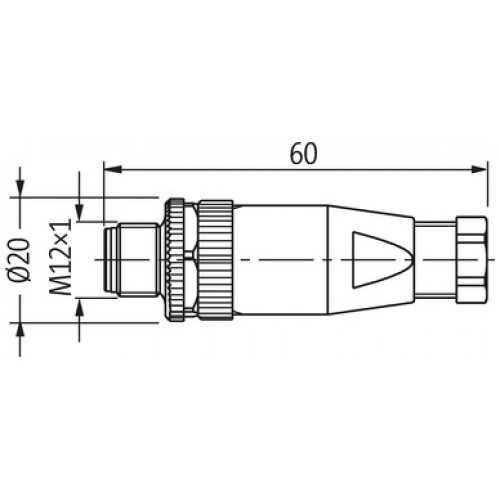 7000-12721-0000000 M12 MALE 0° WIREABLE SCREW TERM. 7000-12721-0000000 M12 MALE 0° WIREABLE SCREW TERM.