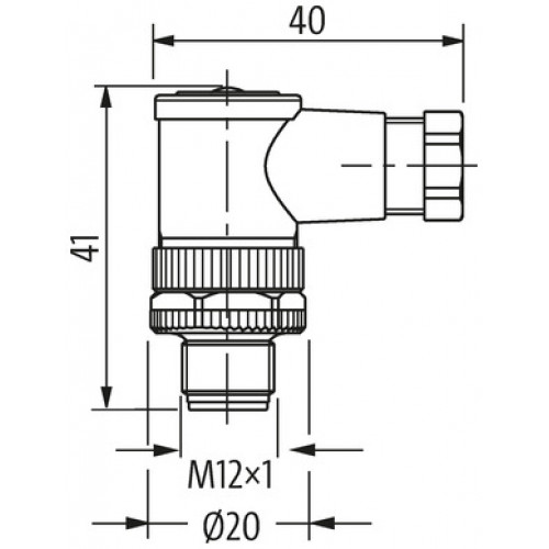 7000-12881-0000000 M12 MALE 90° FIELD-WIREABLE SCREW TERM.