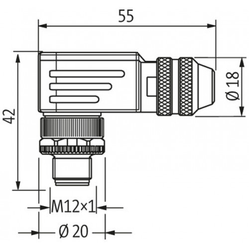 7000-14581-0000000 M12 MALE D CODED 90° SELF-WIREABLE SCREW-TERM.