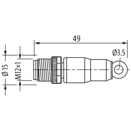 7000-13481-0000000 M12 MALE 0° DIAGNOSTIC PLUG DESINA
