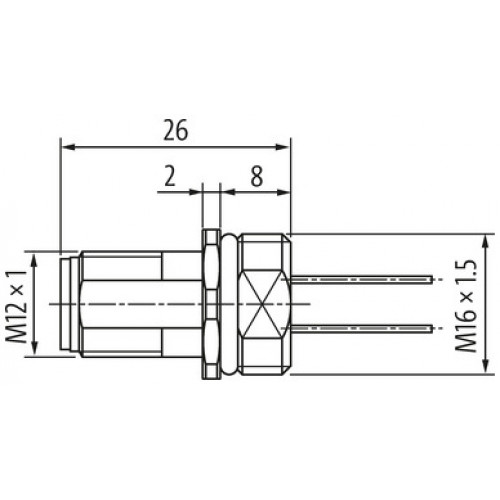 7000-13521-9020020 M12 male recept. A-cod. front
