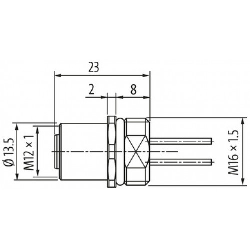 7014-19181-9790020 M12 female recept. A-cod. front F&B