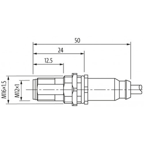 7000-13531-8030100 M12 male recept. A-cod. rear