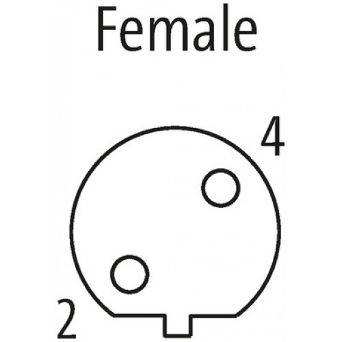 7000-14061-8411250 M12 female 0° B-cod. with cable shielded