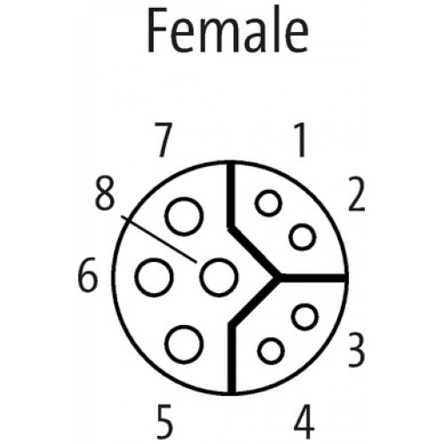 7000-15621-9420020 M12 female recept. Y-cod. front