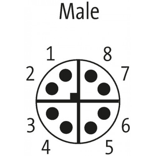 7000-21111-0000000 M12 male 0° X-cod. IDC 7000-21111-0000000 M12 male 0° X-cod. IDC