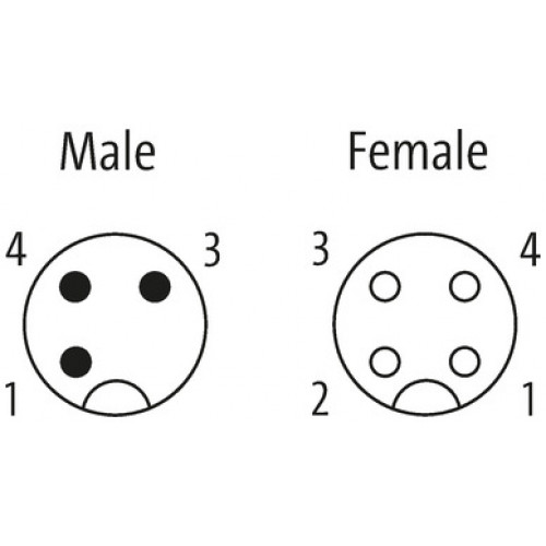 7000-40081-2330100 M12 male 0° / M12 female 0° A-cod. 7000-40081-2330100 M12 male 0° / M12 female 0° A-cod.