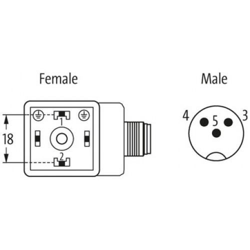 7000-41421-0000000 M12 ADAPTOR ON REAR OF MSUD VALVE PLUG FORM A 18MM