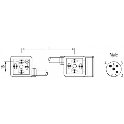 7000-41541-0260000 M12 male on top A-cod. / MSUD double valve A-18mm 7000-41541-0260000 M12 male on top A-cod. / MSUD double valve A-18mm