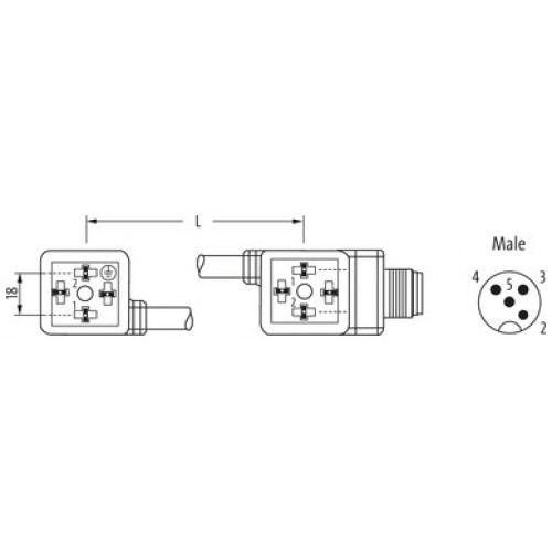 7002-41601-0360000 M12 male on back / MSUD double valve A-18mm V2A 7002-41601-0360000 M12 male on back / MSUD double valve A-18mm V2A