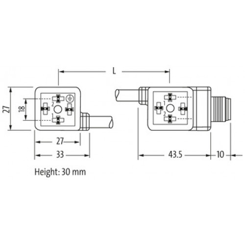 7002-41601-0360000 M12 male on back / MSUD double valve A-18mm V2A 7002-41601-0360000 M12 male on back / MSUD double valve A-18mm V2A
