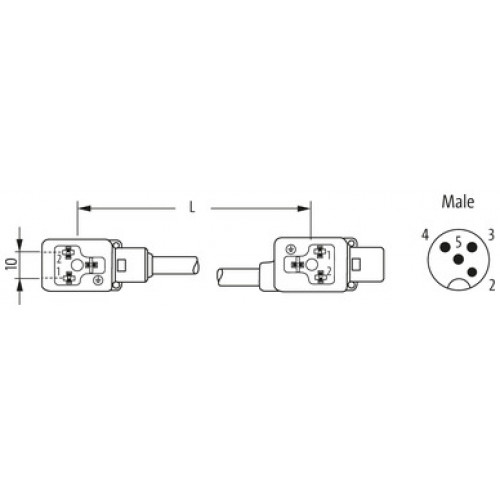 7000-41661-6360000 M12 male on top A-cod. / MSUD double valve B-10mm 7000-41661-6360000 M12 male on top A-cod. / MSUD double valve B-10mm