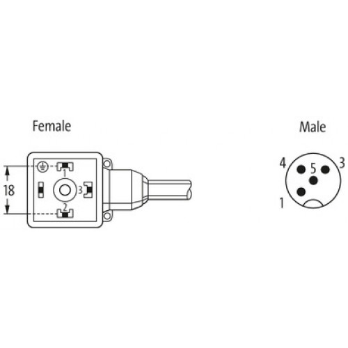 7000-41911-6270100 M12 male 0° A-cod. / MSUD valve plug A-18mm 7000-41911-6270100 M12 male 0° A-cod. / MSUD valve plug A-18mm