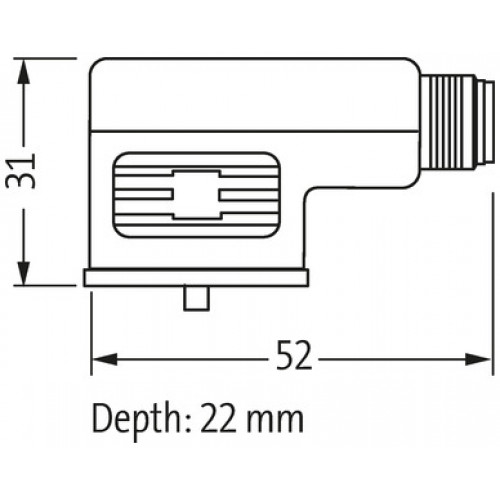 7000-41961-0000000 M12 MALE ON REAR OF MSUD VALVE PLUG FORM B 10 MM