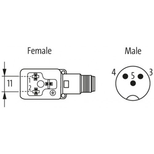 7000-42061-0000000 M12 MALE ON REAR OF MSUD VALVE PLUG FORM BI 11MM 7000-42061-0000000 M12 MALE ON REAR OF MSUD VALVE PLUG FORM BI 11MM