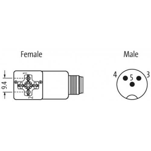 7000-42871-0000000 M12 ADAPTOR ON REAR / MSUD VALVE PLUG 9.4 MM 7000-42871-0000000 M12 ADAPTOR ON REAR / MSUD VALVE PLUG 9.4 MM