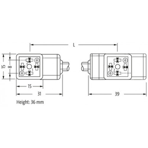 7000-42881-6260000 M12 MALE ON TOP / MSUD DOUBLE VALVE PLUG FORM C 8MM 7000-42881-6260000 M12 MALE ON TOP / MSUD DOUBLE VALVE PLUG FORM C 8MM