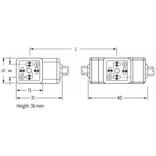 7000-42932-6270150 M12 male 0° / MSUD double valve plug form C 8mm