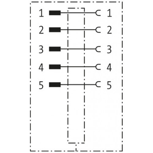7002-44111-0000000 M12-PANEL FEED THROUGH 5POLE B CODED, V2A