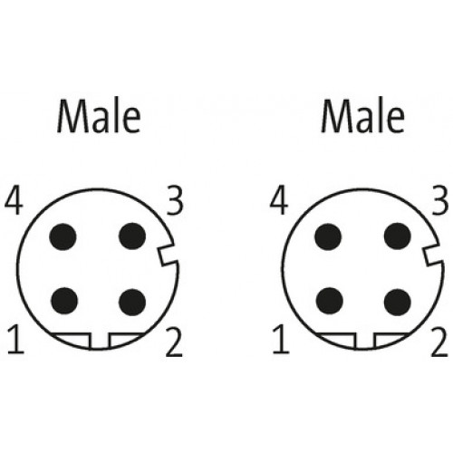 7000-44511-6592500 M12 male 0° / M12 male 0° D-cod. shielded