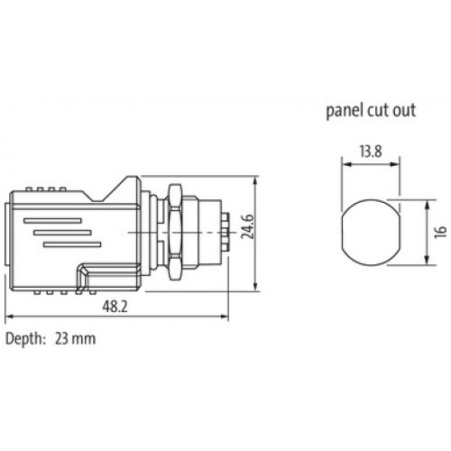 7000-44671-0000000 M12 Bu. D-cod. / RJ45 Ethernet adapter 0° 4-pol.