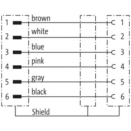 7000-46071-8021500 M12 male 90° / M12 female 0° A-cod. shielded