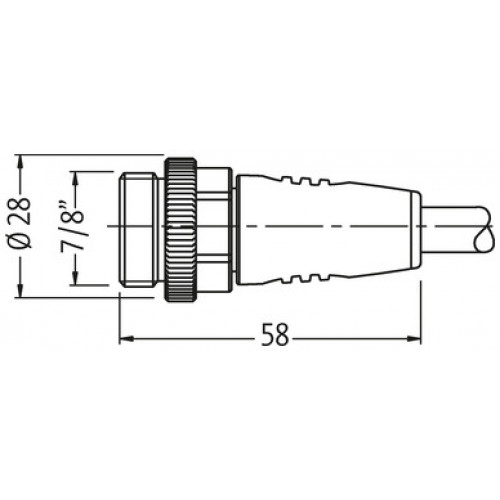 7000-50021-9610020 7/8'' male 0° / 7/8'' female 0°