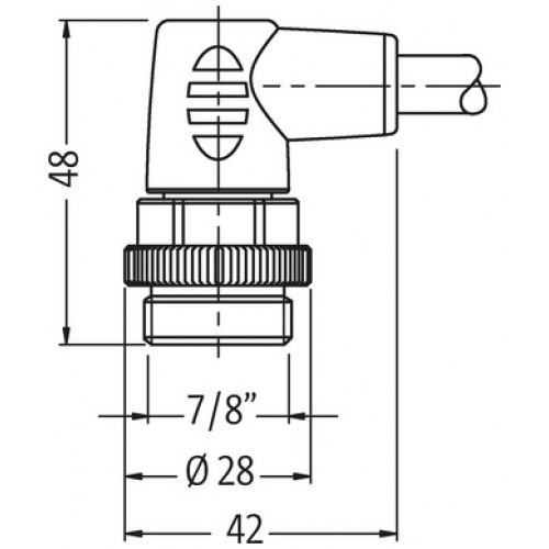 7000-50051-9611250 7/8'' male 90° / 7/8'' female 90°