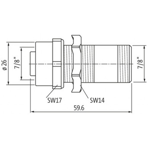 7000-50111-0000000 7/8''-BULKHEAD FLANGE PLUG 5 POLE