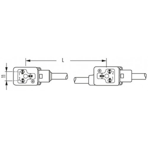 7000-58121-0270500 MSUD double valve BI-11mm with cable