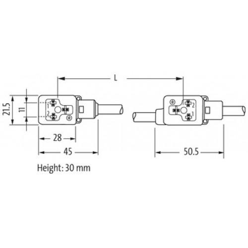 7000-58121-0270500 MSUD double valve BI-11mm with cable