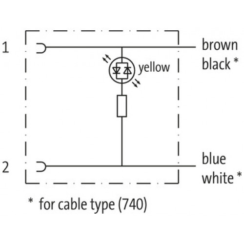 7072-72021-7540300 Valve plug MDC06-2s with cable LED