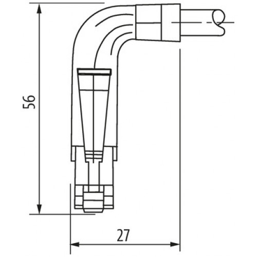 7000-74547-7960060 RJ45 male 45° left / RJ45 male 90° left shielded