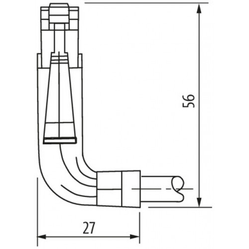 7000-74569-7960020 RJ45 male 90° left / RJ45 male 90° right shielded