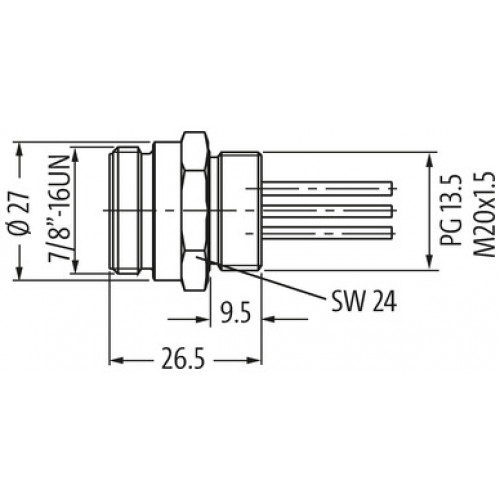 7000-78321-9770100 7/8'' MALE FLANGE PLUG 7000-78321-9770100 7/8'' MALE FLANGE PLUG