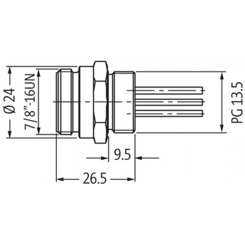 7000-78341-9780020 7/8'' MALE FLANGE PLUG 7000-78341-9780020 7/8'' MALE FLANGE PLUG