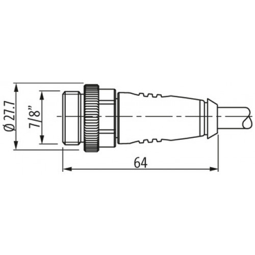 7000-78421-9613500 7/8'' male 0° with cable 7000-78421-9613500 7/8'' male 0° with cable