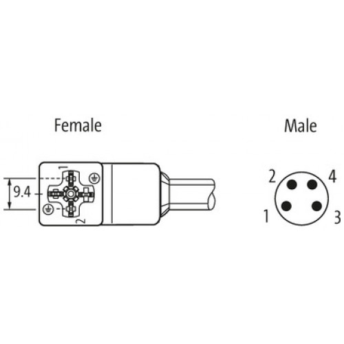 7000-88491-6330150 M8 male 90° A-cod./ MSUD valve plug CI-9.4mm small 7000-88491-6330150 M8 male 90° A-cod./ MSUD valve plug CI-9.4mm small
