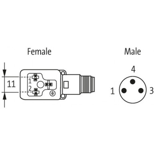 7000-88951-0000000 M8 ADAPTOR ON REAR OF MSUD VALVE PLUG FORM BI 11MM